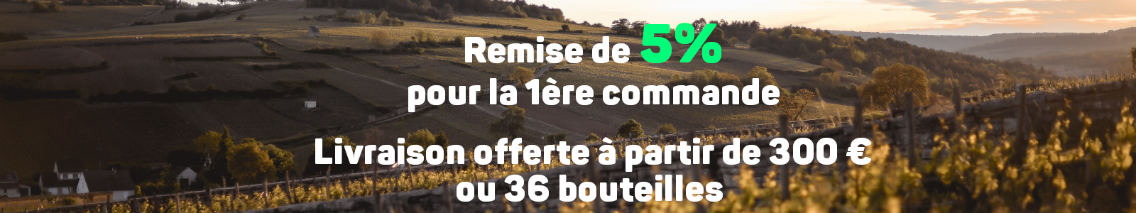 -15 € pour la première commande